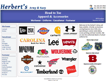 Tablet Screenshot of herbertsarmyandnavy.com